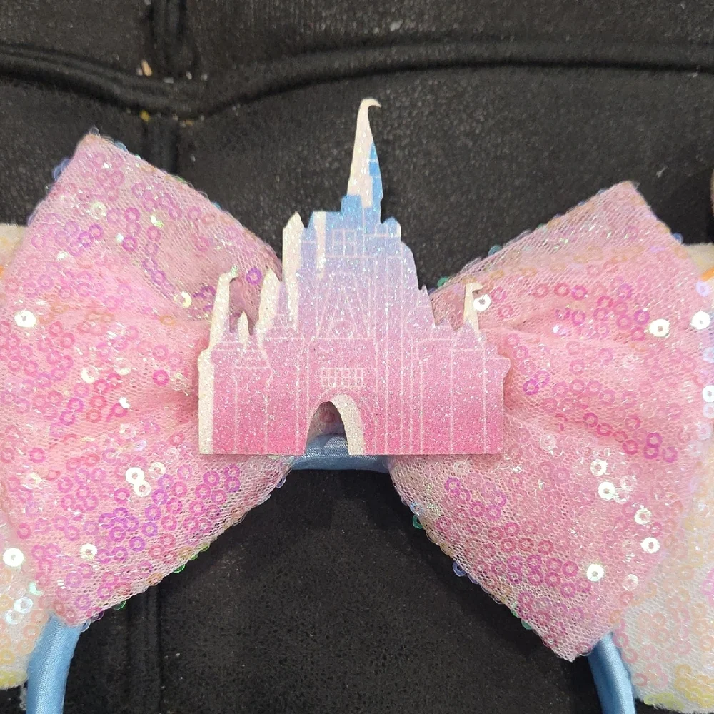 Disney Pink and Blue Sequin Castle Headband